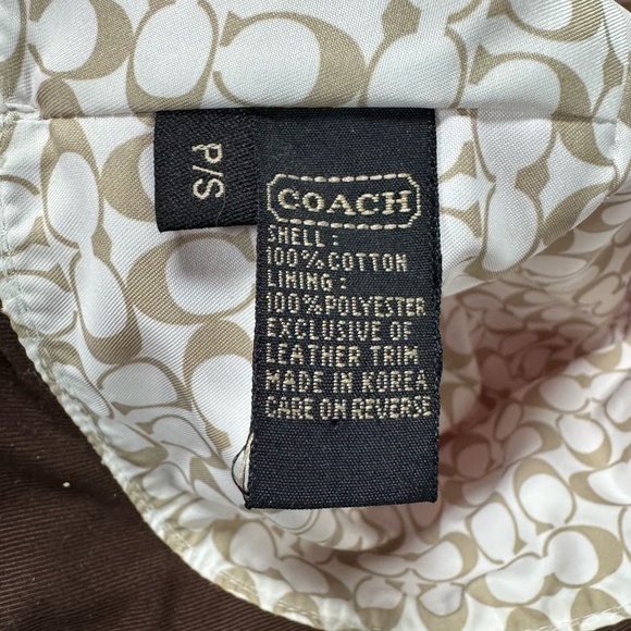 Coach Cotton Bucket Hat with Leather Trim - Picture 7 of 8
